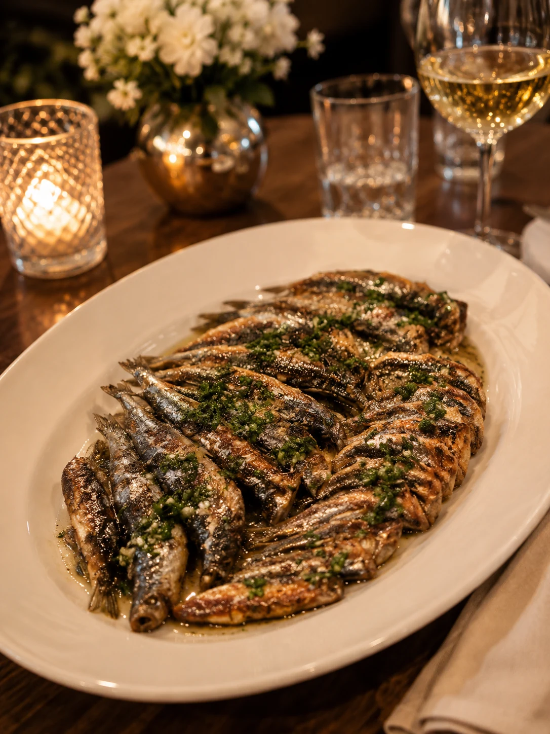 Sardine grillée au citron et herbes